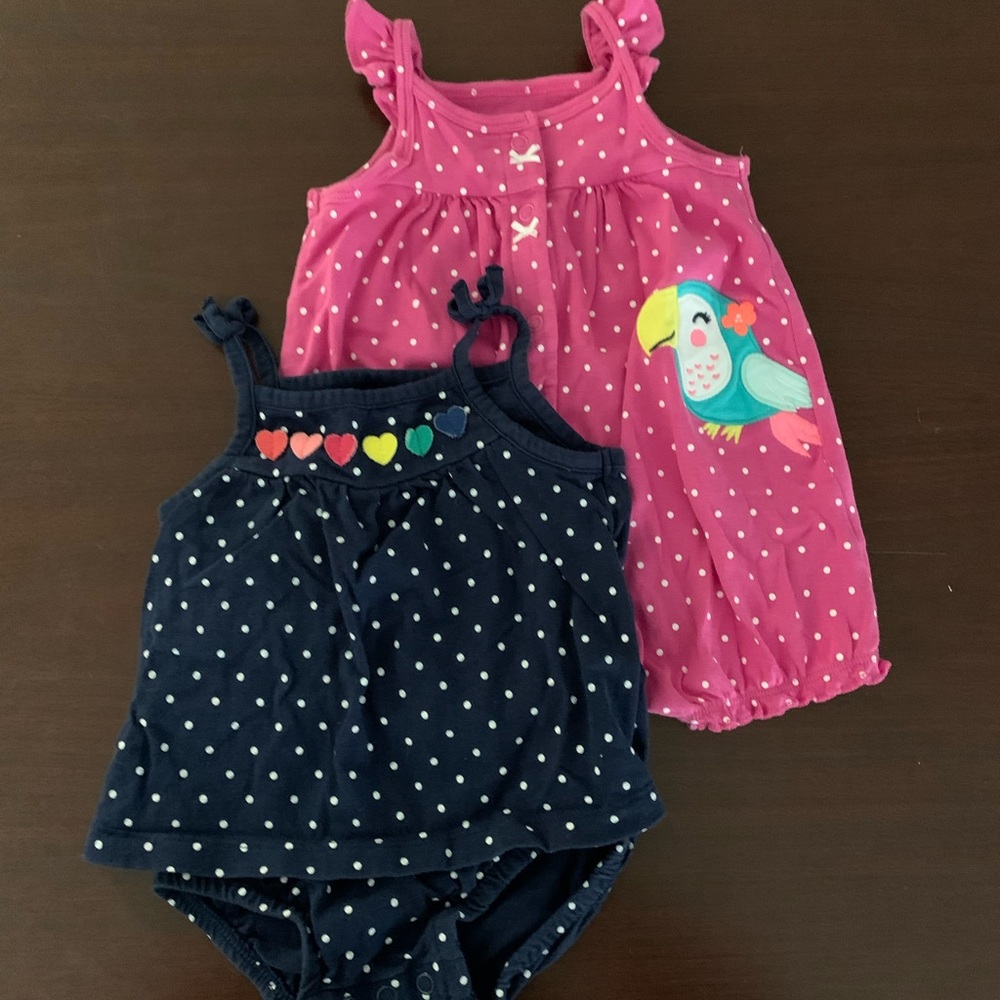 Set of 2 cute summer body suits